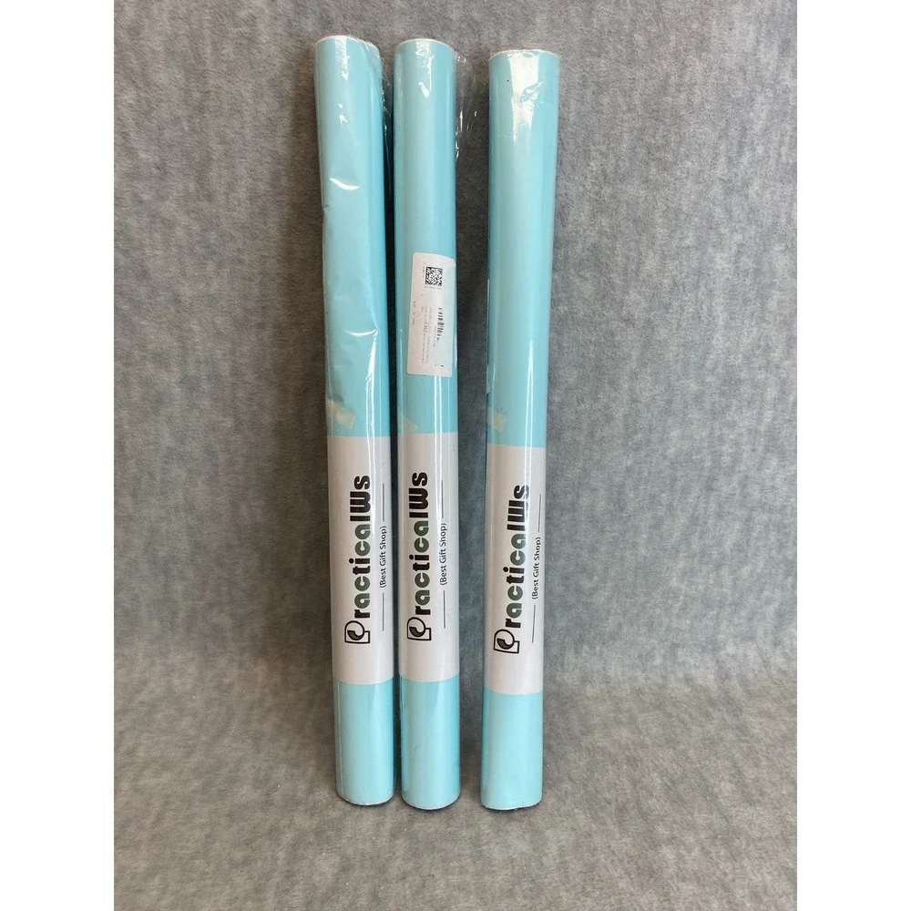 PracticalWs 3 Rolls of Light Blue Peel & Stick Wallpaper Contact Paper‎